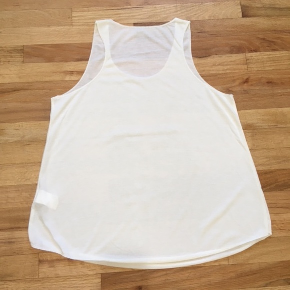 NWOT, Women Sleeveless Tank Top,100% Polyester, Ivory "2 kitties" silkscreen - Picture 3 of 6